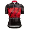 Completo Maglia + Pantaloncino con bretelle Santini 2023 La Fleche Wallonne Manica Corta Rosso Nero Donna